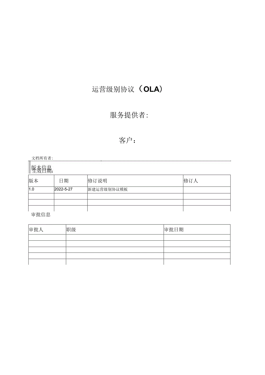 运营级别协议(OLA)模板.docx_第1页