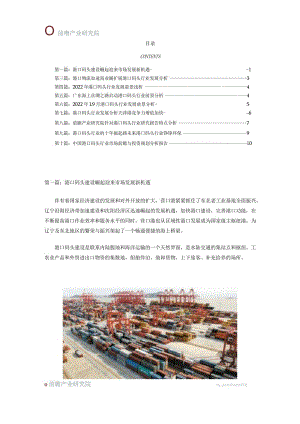 港口码头行业现状以及市场未来发展前景趋势分析.docx