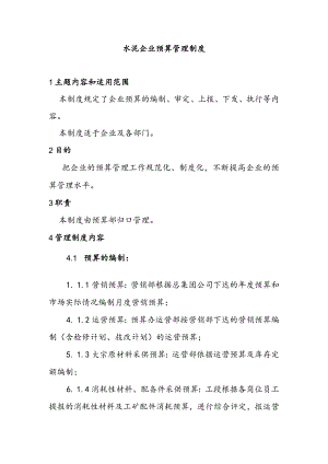 水泥企业预算管理制度.docx