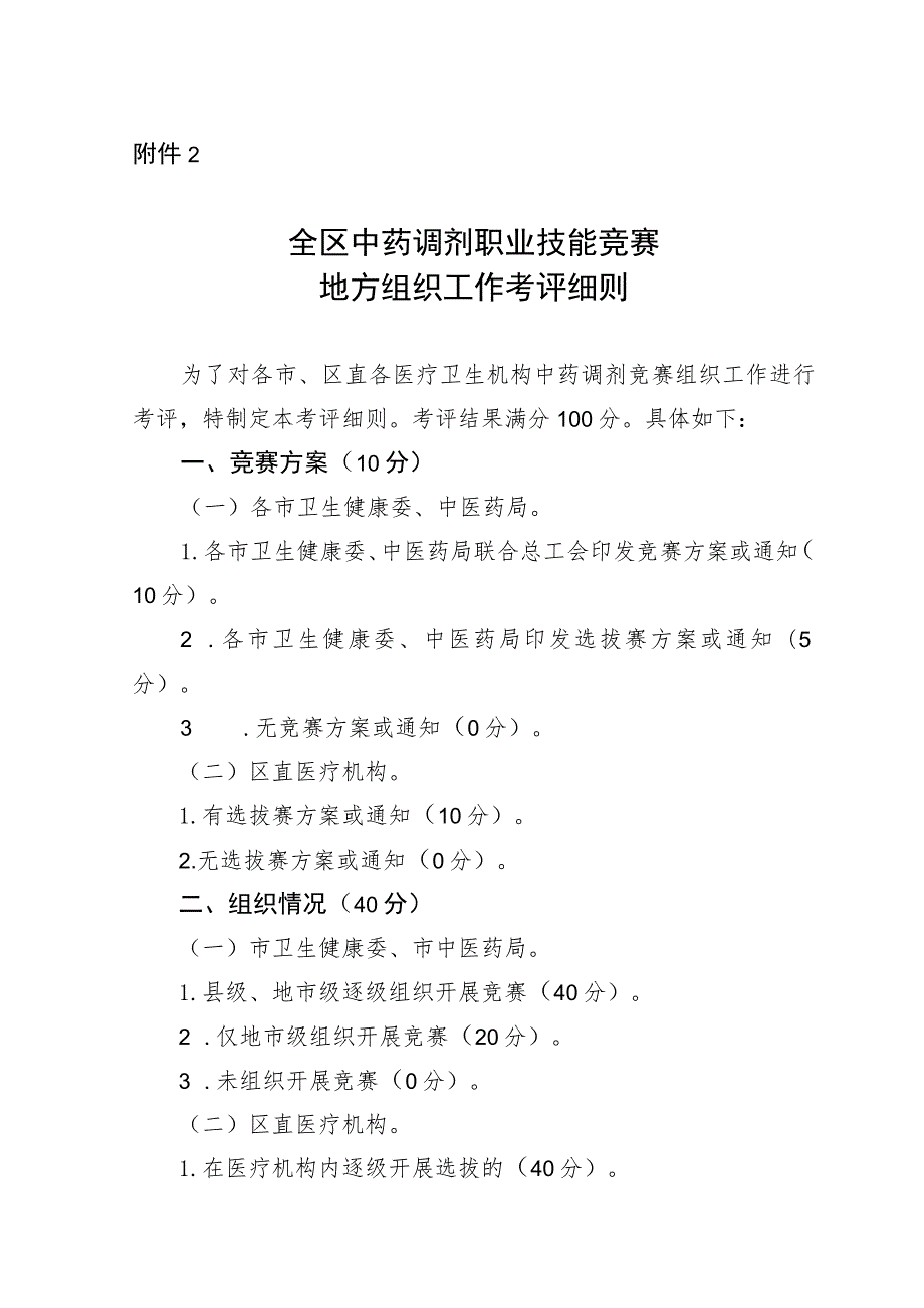 全区中药调剂职业技能竞赛地方组织工作考评细则.docx_第1页