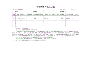 诵读大赛作品汇总表.docx