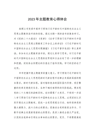 关于2023年主题教育的心得体会(十一篇).docx