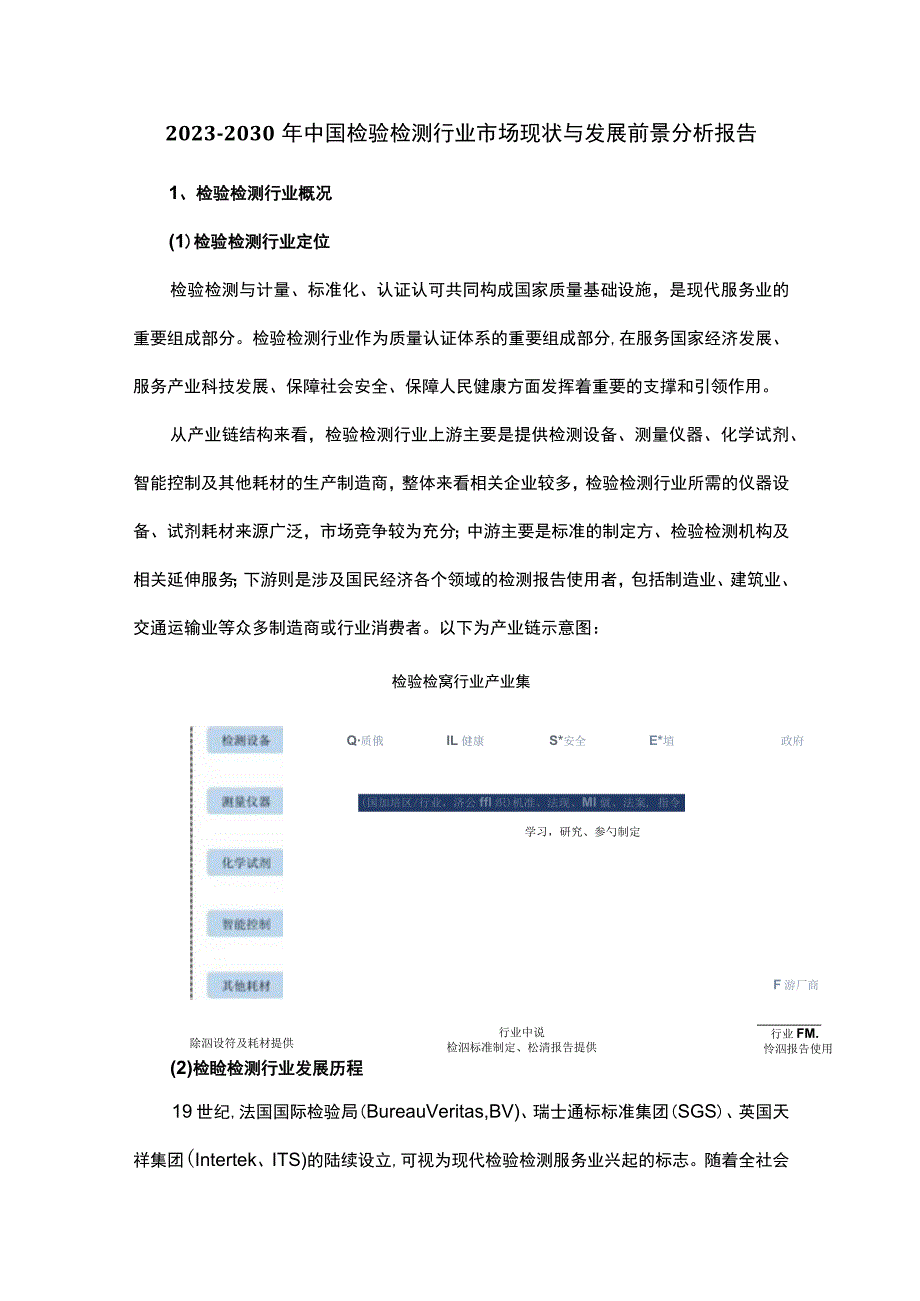 2023-2030年中国检验检测行业市场现状与发展前景分析报告.docx_第1页