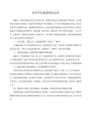 合作平台建设情况总结.docx