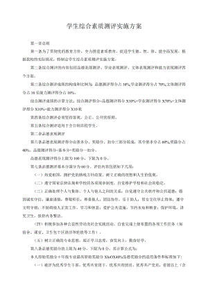 学生综合素质测评实施方案.docx