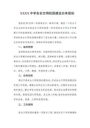 中学安全文明校园建设总体规划.docx