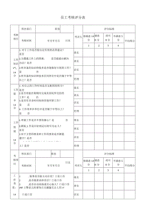 员工绩效考核评分表.docx