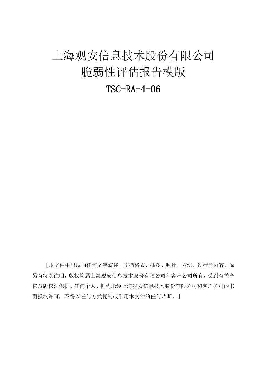 脆弱性评估报告模板.docx_第1页