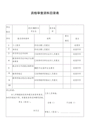 资格审查资料目录表.docx