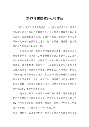 老师关于2023年主题教育心得体会九篇.docx