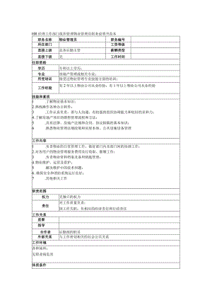 HR经理工作部门组织管理物业管理员职务说明书范本.docx