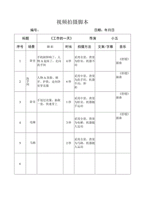 抖音视频拍摄分镜头脚本.docx