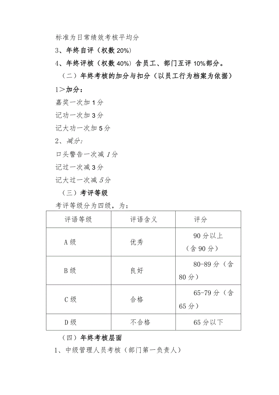 物业公司员工绩效考核管理规定.docx_第3页