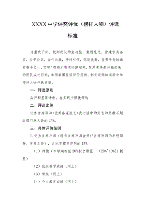 中学评奖评优（榜样人物）评选标准.docx