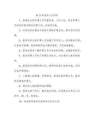 篇11病房护士长职责.docx