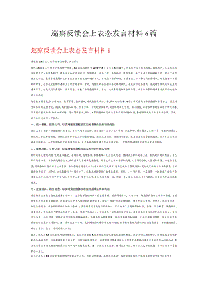 巡察反馈会上表态发言材料6篇.docx