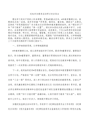 纪检参加教育活动研讨发言体会.docx