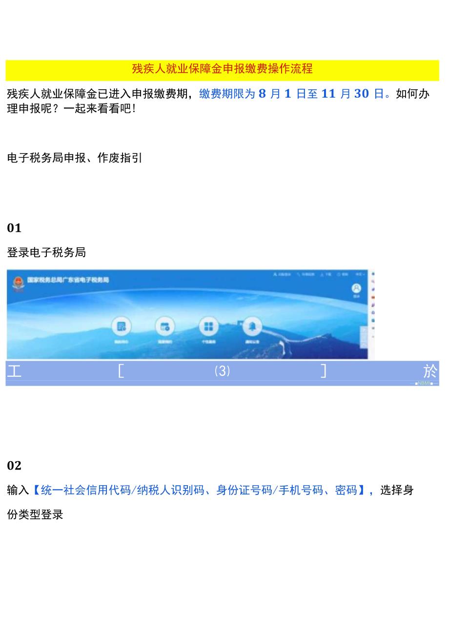 残疾人就业保障金申报缴费操作流程.docx_第1页