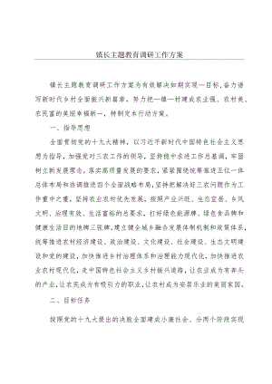 镇长主题教育调研工作方案.docx