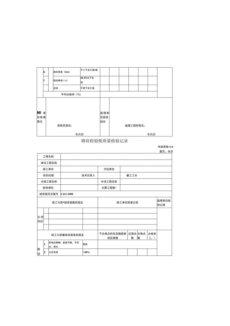 市政道路工程检验批质量检收记录全套表格.docx_第3页