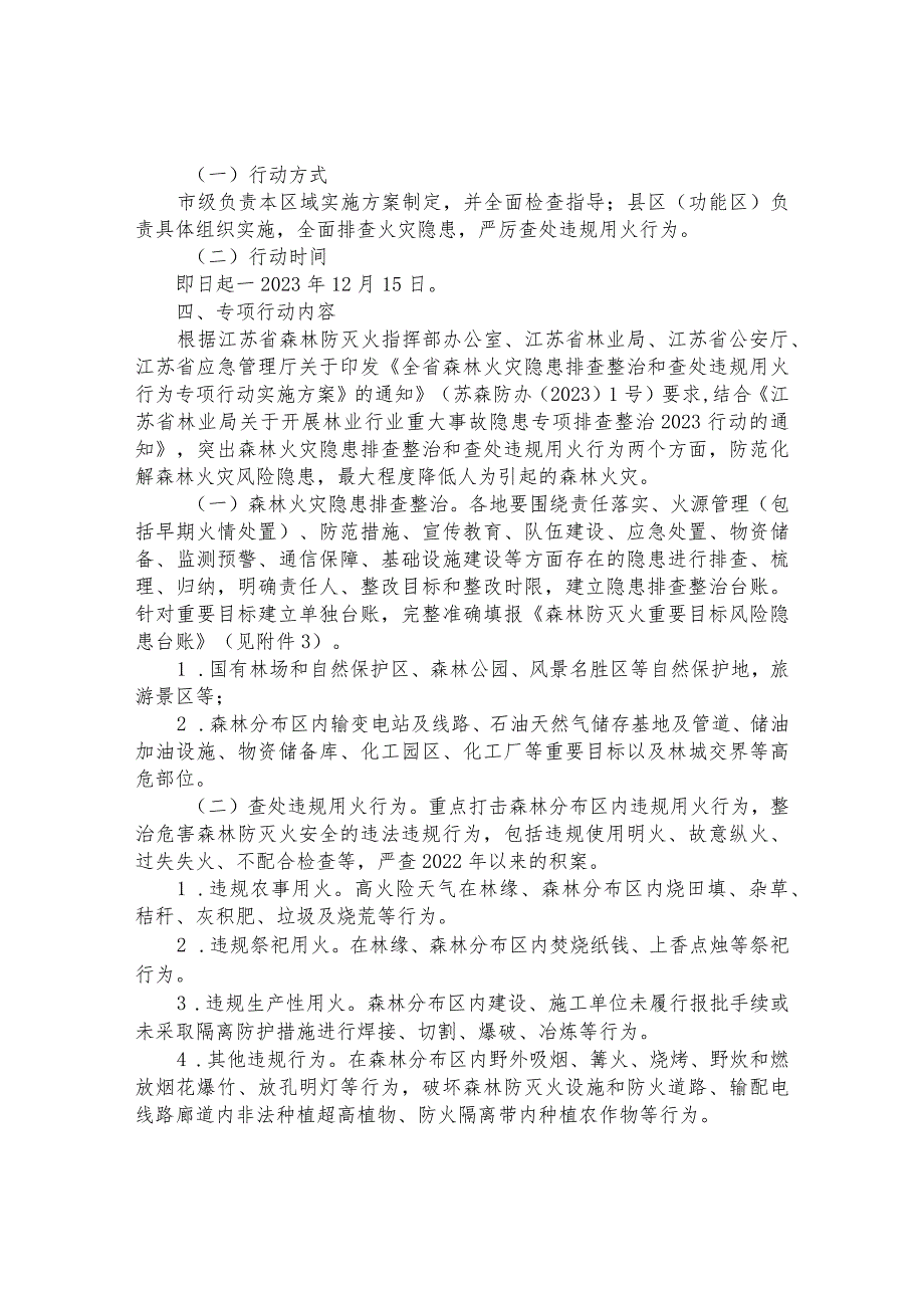 森林火灾隐患排查整治和查处违规用火行为专项行动实施方案.docx_第2页