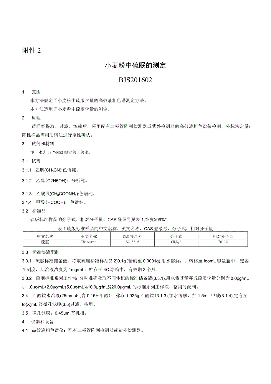 BJS 201602小麦粉中硫脲的测定.docx_第1页