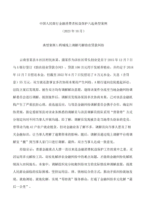 中国人民银行金融消费者权益保护八起典型案例.docx