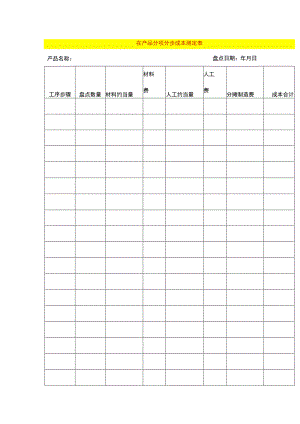 在产品分项分步成本测定表.docx