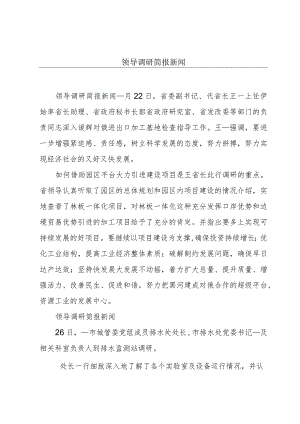 领导调研简报新闻.docx