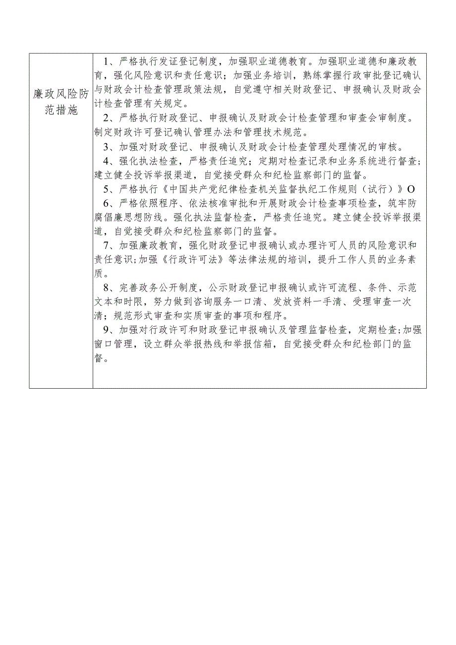 某县财政部门部门财政会计检查管理股干部个人岗位廉政风险点排查登记表.docx_第2页