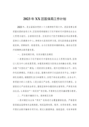 2023年XX区医保局工作计划.docx