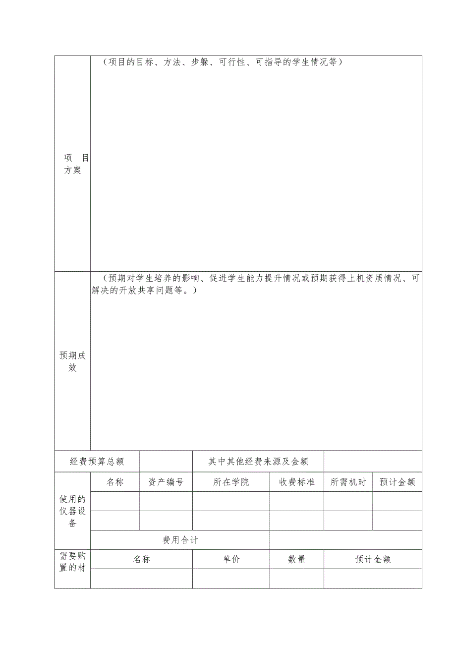 湖南大学大型仪器设备面向学生开放项目申请书.docx_第3页