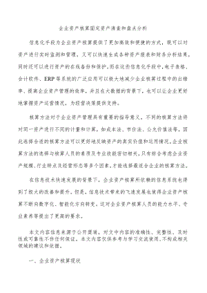 企业资产核算固定资产清查和盘点分析.docx