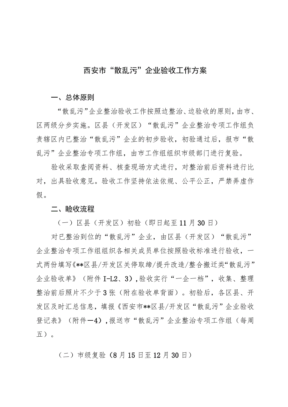 西安市“散乱污”企业验收工作方案.docx_第1页