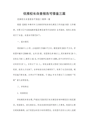 优推校长自查报告可借鉴三篇.docx