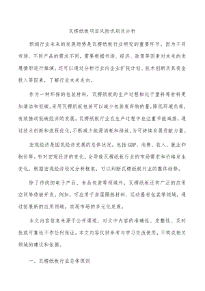 瓦楞纸板项目风险识别及分析.docx