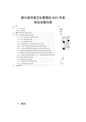 缙云县环境卫生管理处2021年度单位决算目录.docx