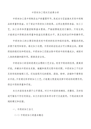 中药材加工现状及前景分析.docx