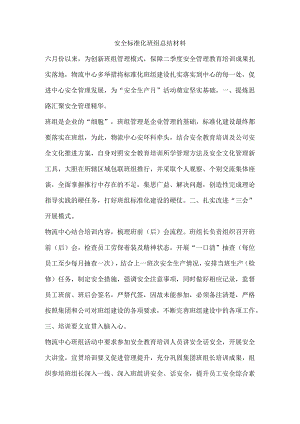 安全标准化班组总结材料.docx