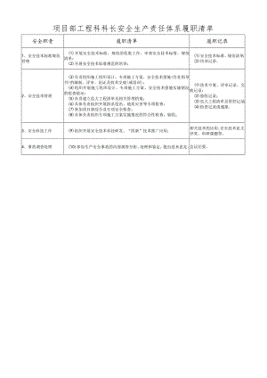 项目部工程科科长安全生产责任体系履职清单.docx