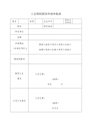 工会帮扶慰问申请审批表.docx