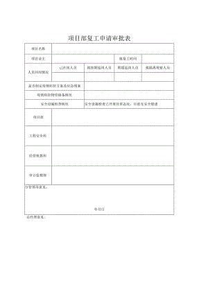 项目部复工申请审批表.docx