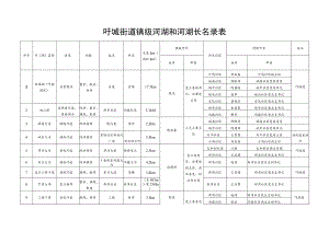 盱城街道镇级河湖和河湖长名录表.docx