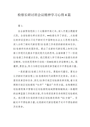 检察长研讨班会议精神学习心得4篇.docx