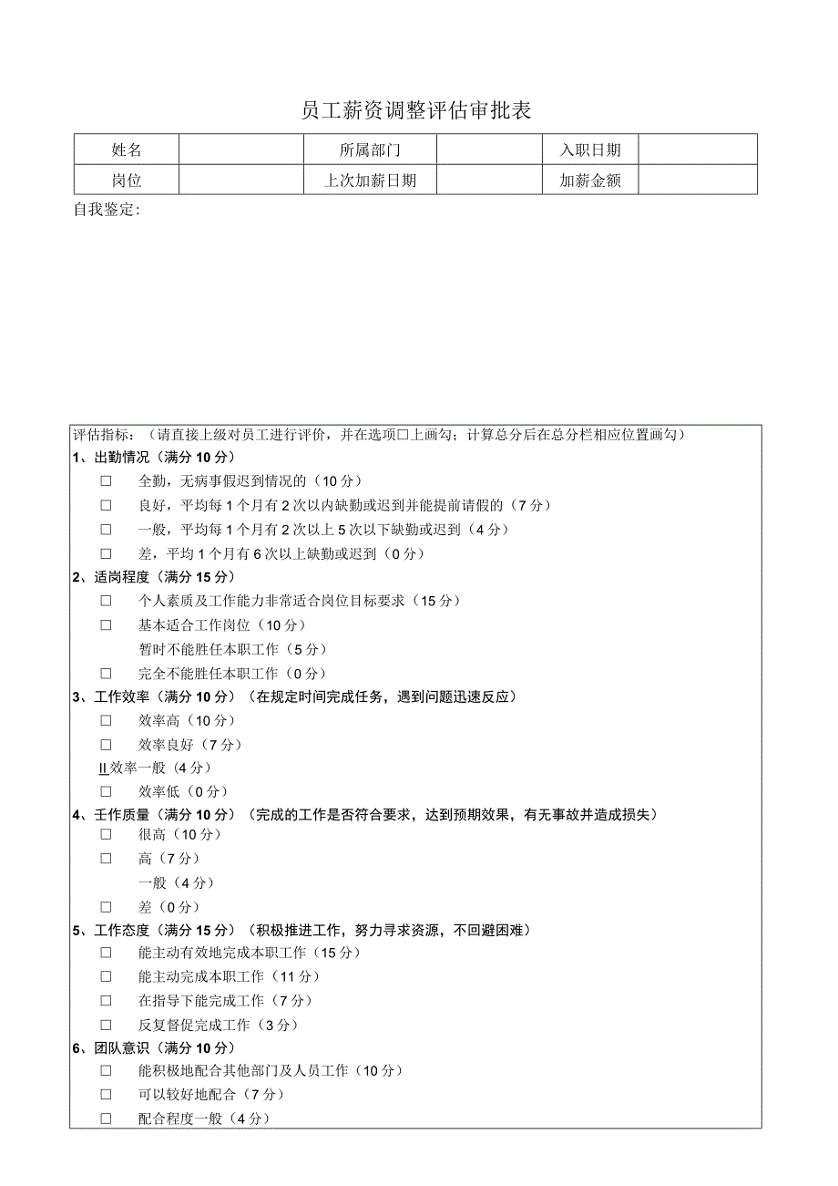 薪资调整评估审批表.docx_第1页