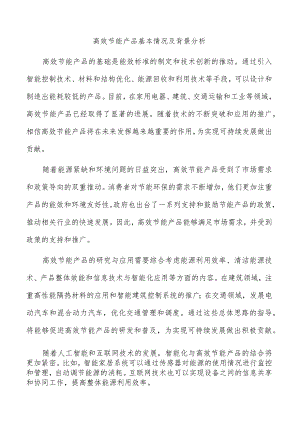 高效节能产品基本情况及背景分析.docx