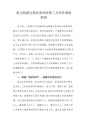 着力构建完善医患纠纷第三方评价调处机制.docx