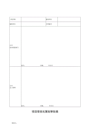 项目双优化策划书编制模板.docx