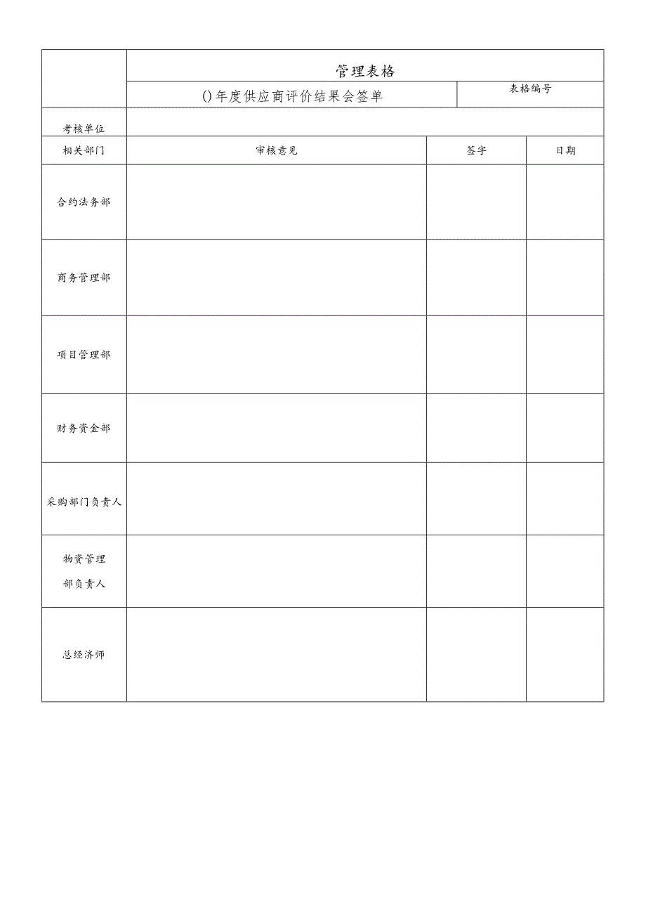 供应商评价结果会签单.docx_第1页