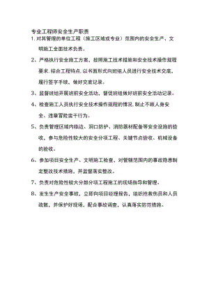 专业工程师安全生产职责.docx